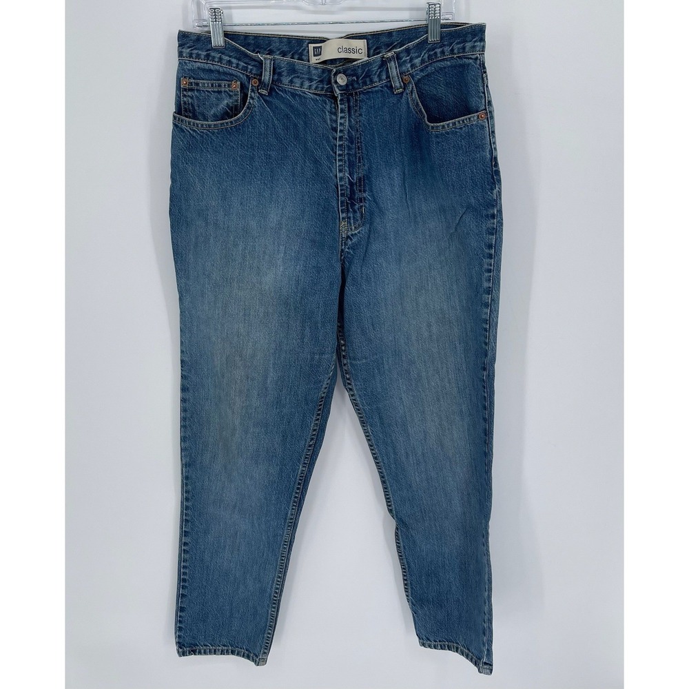 Gap‎ Vintage Women's Blue Classic High Rise Tapered Leg Jeans 16